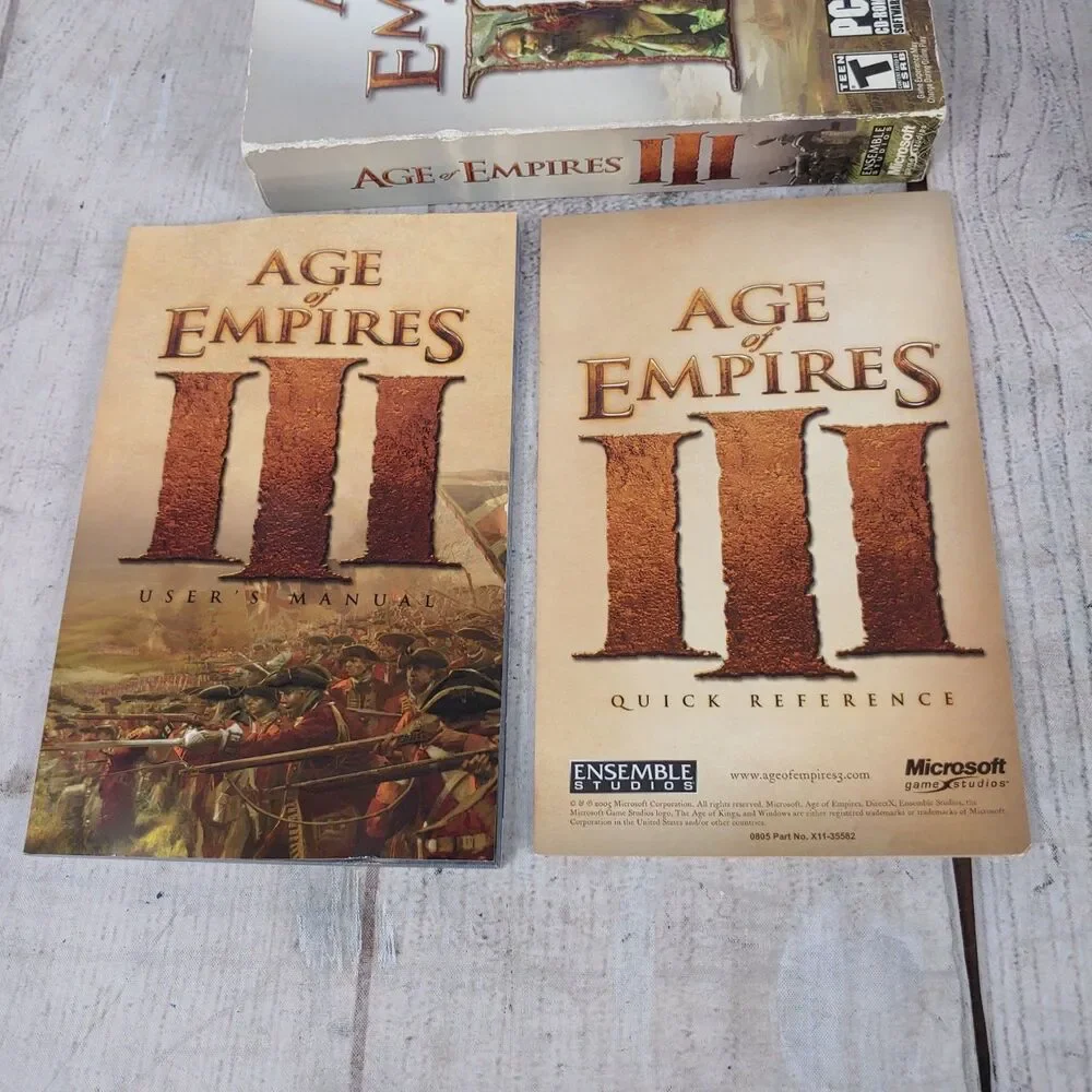 Age of Empires III PC CD-ROM Video Game Set Microsoft Ensemble TESTED WORKING